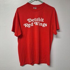Detroit Red‎ Wings Shirt Basic Classic Michigan Hockey NHL Team Womens Medium